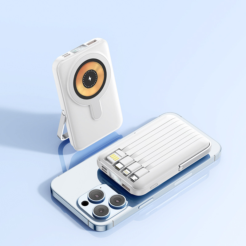 22.5W 磁気吸着式モバイルバッテリー 急速充電 ケーブル付き 10000mAh 便利なモバイル電源 カスタムロゴ 磁気吸着式急速充電|undefined