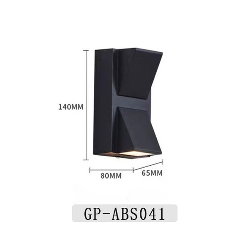 European wall lamp outdoor waterproof plastic shell exterior wall lamp outdoor double head up and down light balcony terrace garden light