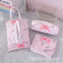 日系少女心可爱卡通卫生棉包卫生巾收纳包笔袋可挂式纸巾套抽纸盒