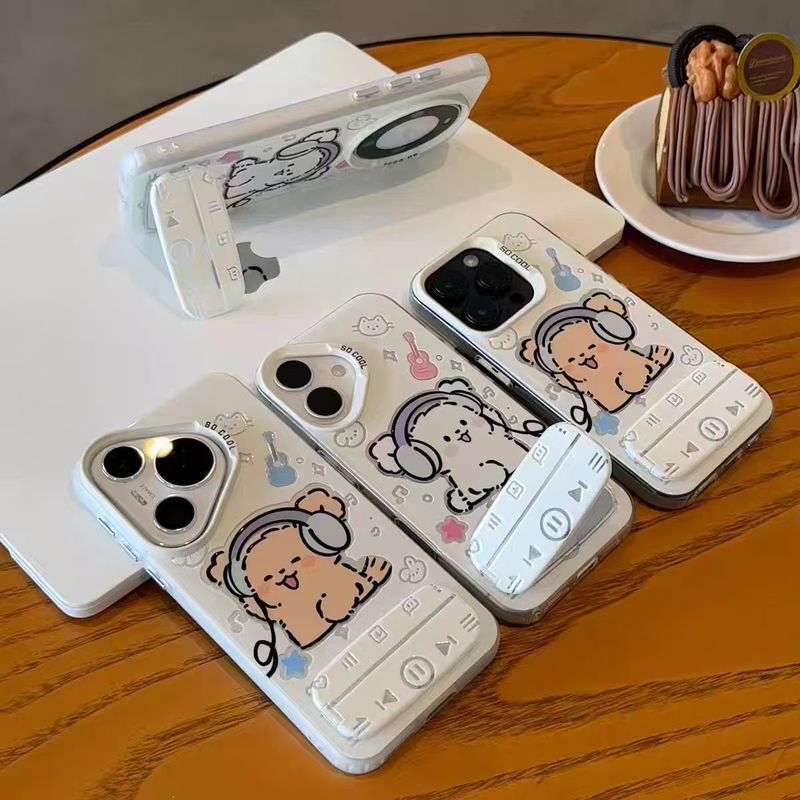Apple 13 携帯電話ケース iPhone15/16Promax Huawei pura70 携帯電話ケースに適したミュージカル子犬|undefined