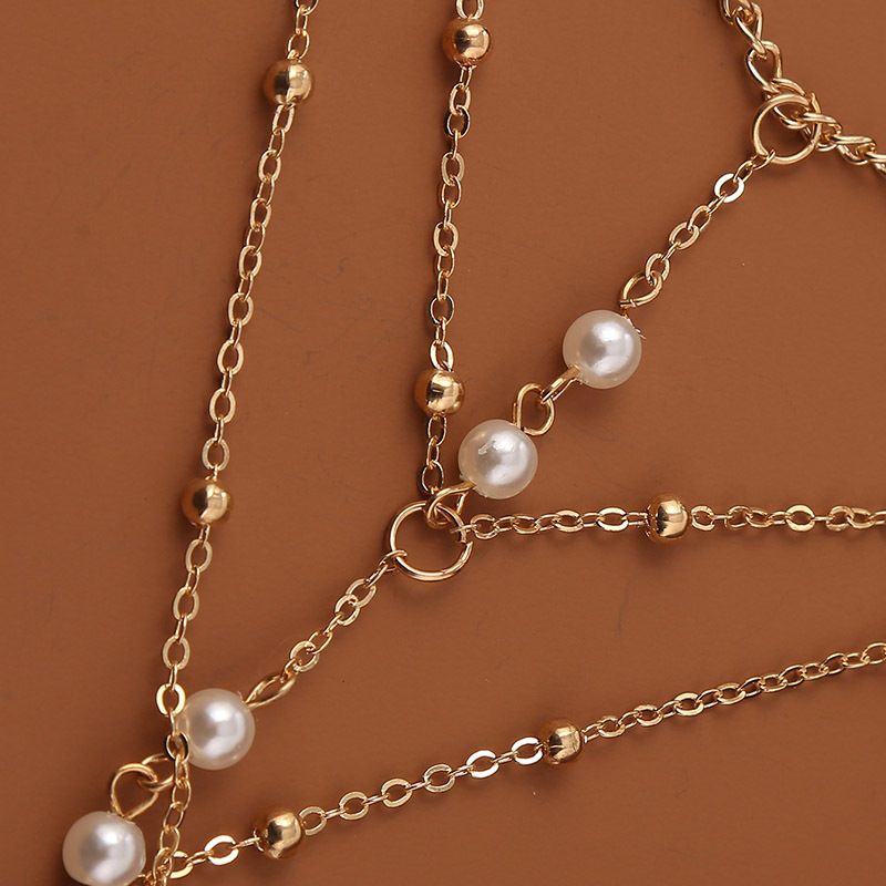 Pearl Splicing Finger Chain Multi-layer Bracelet Wholesale Nihaojewelry display picture 7
