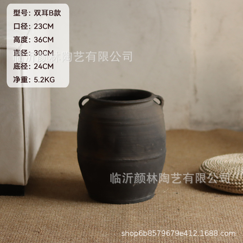 Cerámica de tierra antigua cerámica de viento tranquilo ornamentos cerámica antigua cerámica intangible cerámica hecha a mano decoración residencial vintage vasijas de cerámica