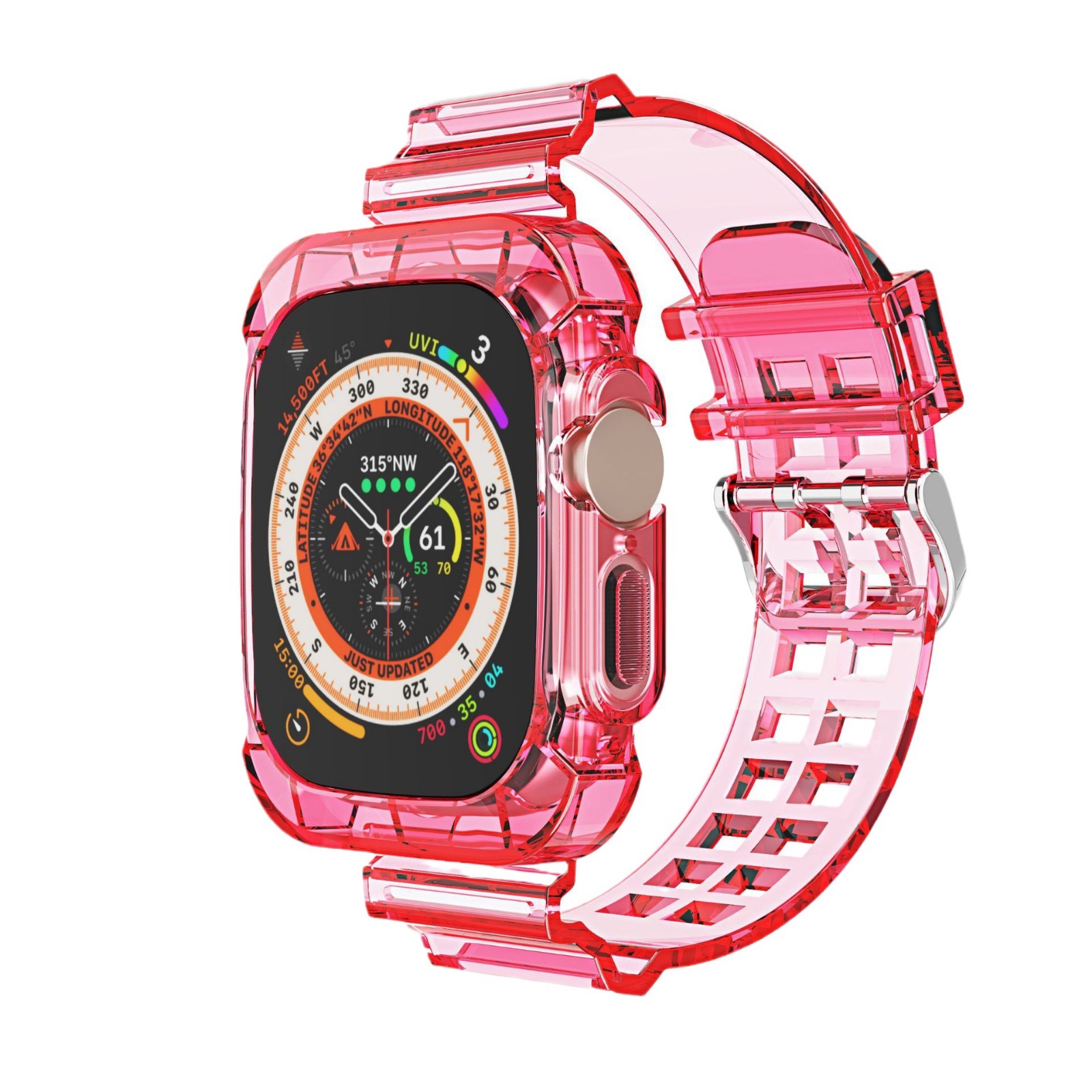 Aplicable applewatch banda de reloj transparente Apple transparente glaciar reloj banda iwatch transparente banda de reloj inteligente S9