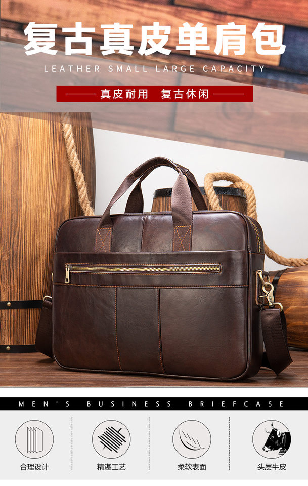 Túi công sở nam da bò thật 39×7×27 cm đựng laptop 14 inch, đeo vai và xách tay — 1115 Màu đen, Màu đen, 1116 màu đen, Cà phê 1116 chi tiết 54