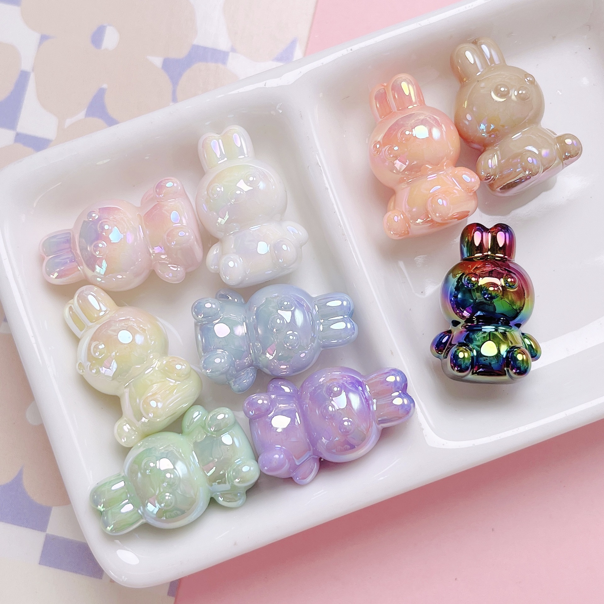 56g Weight Beads Jewelry Making Type Beaded, Mobile Phone Chain, Keychain Classification 10 PCS/Package Quantity Arylic Material Rabbit, Bag, Bunny Pattern All Seasons Season Cute, Vacation, Classic Style Style Beaded Craft 10 PCS/Package Arylic Rabbit Bag Bunny Beaded Mobile Phone Chain Keychain Beads 1