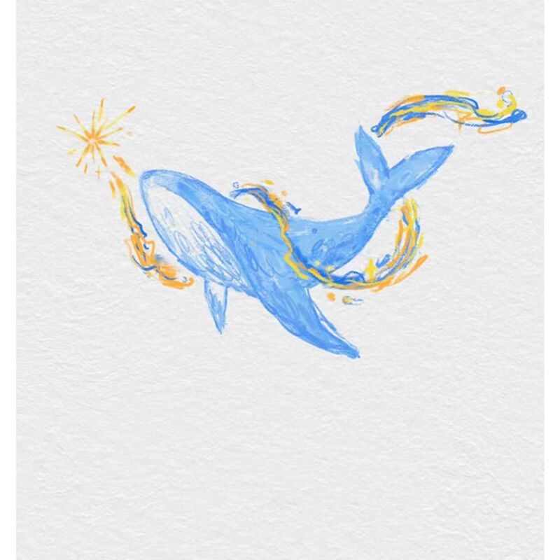 Xingmeng whale High-looking niche color tattoo stickers waterproof long-lasting arm clavicle sweet cool hot girl simulation painting Xingmeng whale High-looking niche color tattoo stickers waterproof long-lasting arm clavicle sweet cool hot girl simulation painting