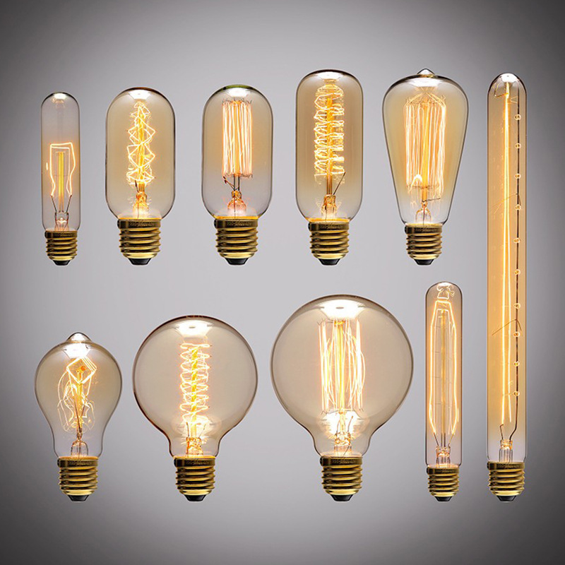 Edison bulb E27 silk carbon filament lamp retro bulb tungsten lamp bubble bar window decoration bulb wholesale Edison bulb E27 silk carbon filament lamp retro bulb tungsten lamp bubble bar window decoration bulb wholesale