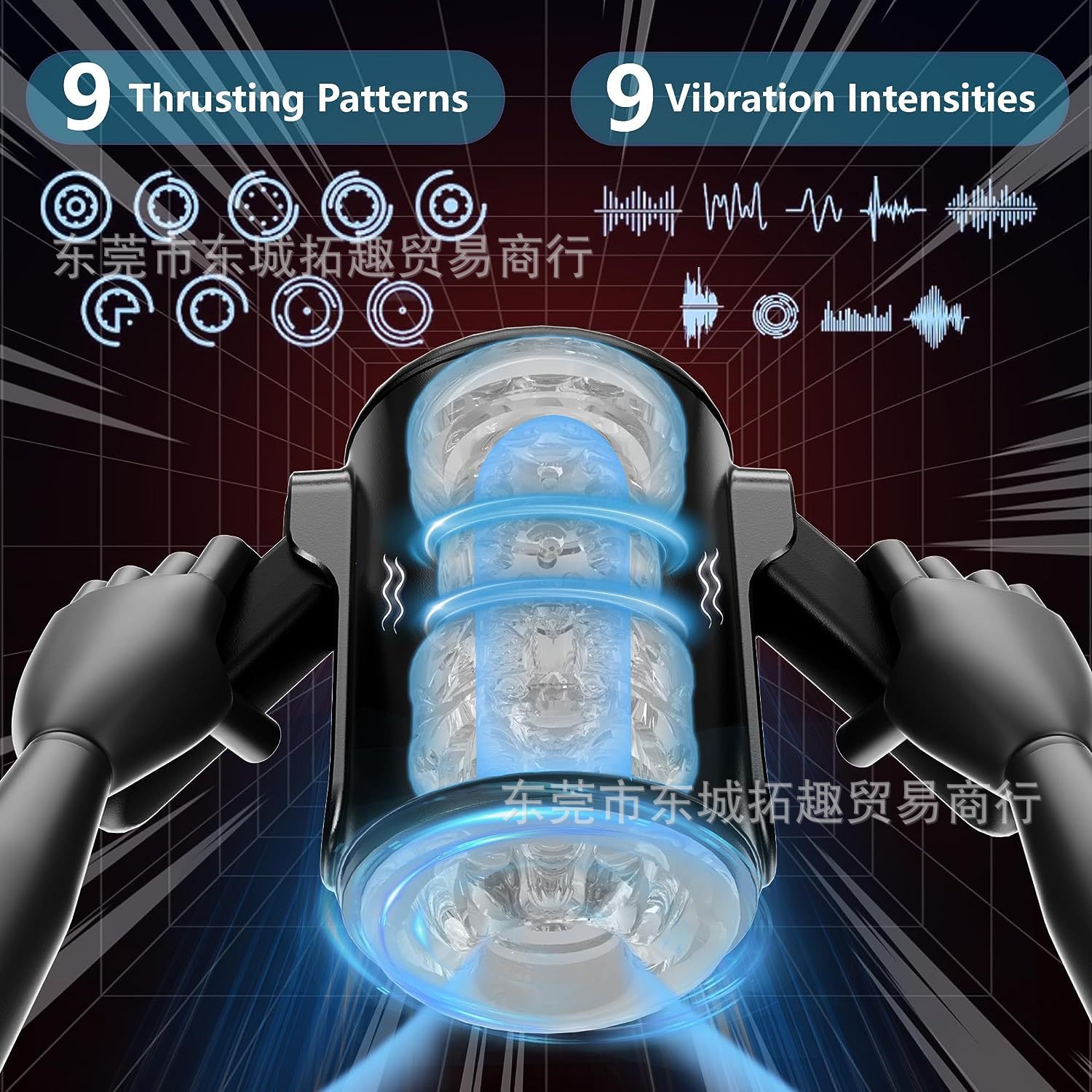 Doble mango avión Copa hombres automático retráctil pantalla LCD masturbación adultos robot avión Copa