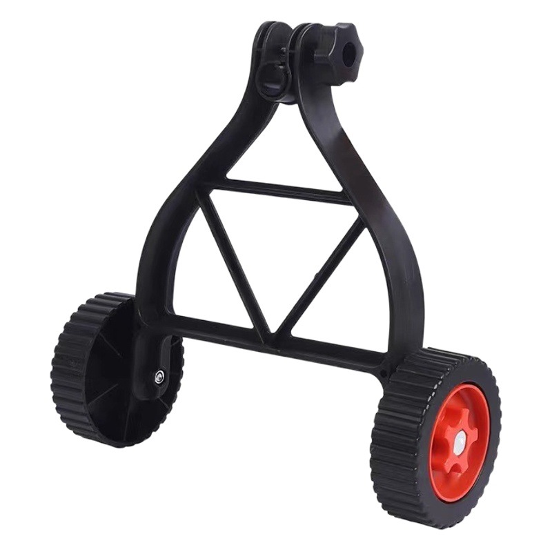 Empuje manual de la máquina de deshierbe de jardín de la batería de litio eléctrico accesorios de la rueda del cortacésped ruedas auxiliares marco de soporte del motor de gasolina