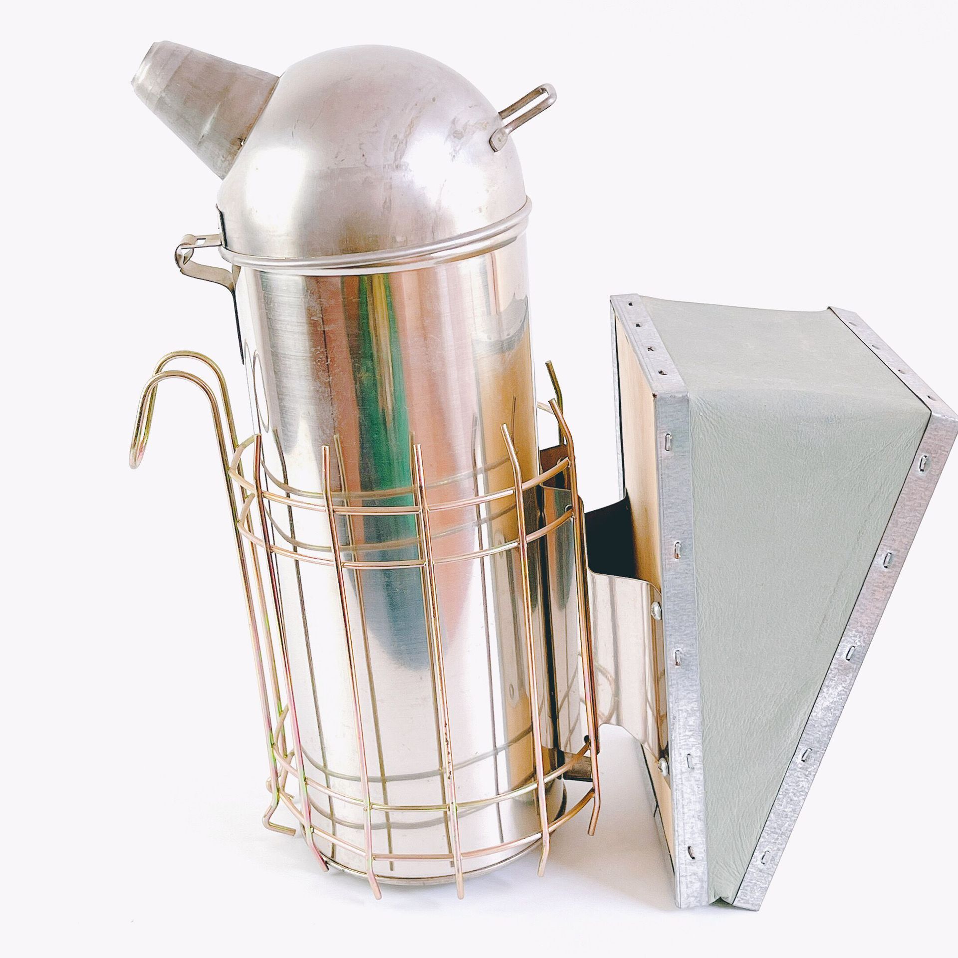 【小额批发】 蜂箱专用养蜂工具圆顶加高不锈钢喷烟器 不伤蜂