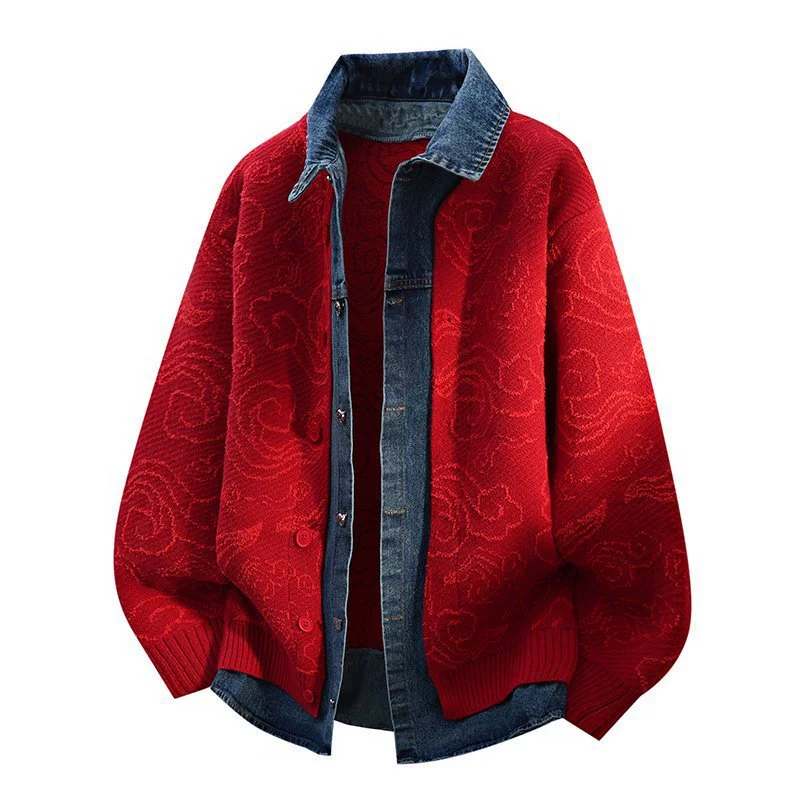 Демисезонный кардиган, свитер, куртка, (перекрестная торговля), с Aliexpress, оверсайз