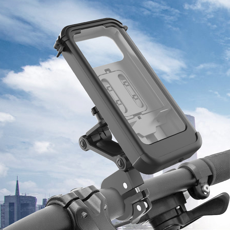 Cross-border hot sale motorcycle waterproof mobile phone bracket bicycle handlebar waterproof shell riding rearview mirror bracket equipment Cross-border hot sale motorcycle waterproof mobile phone bracket bicycle handlebar waterproof shell riding rearview mirror bracket equipment