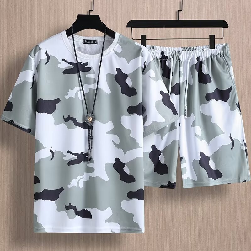 summer camouflage breathable sports suit