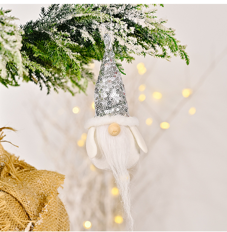 50g Weight Christmas Festival New Christmas Sequined Hat Rudolph Doll Pendant Wholesale Nihaojewelry 11