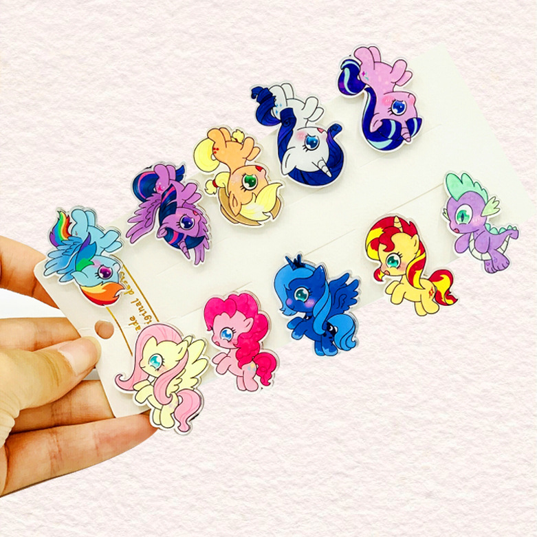 Cartoon pony cute hair clip girl heart dopamine duck bill clip student bangs short hair child edge hair clip wholesale