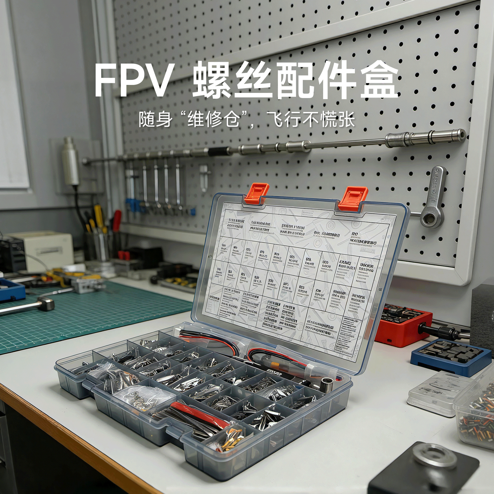 GEPRC格普 FPV 穿越机 航模 M2 M3螺丝配件盒 备用零件收纳工具箱