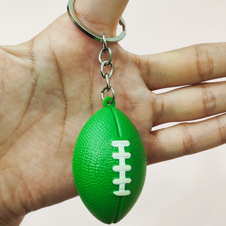 クロスボーダー4cmサッカーキーホルダーバスケットボールストラップ学生カバン掛け飾りスポーツグッズプレゼントテニスラグビー掛け