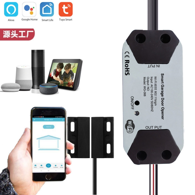 La aplicación Graffiti controla el controlador de puerta de garaje WiFi TuyaWiFi, un control inteligente.