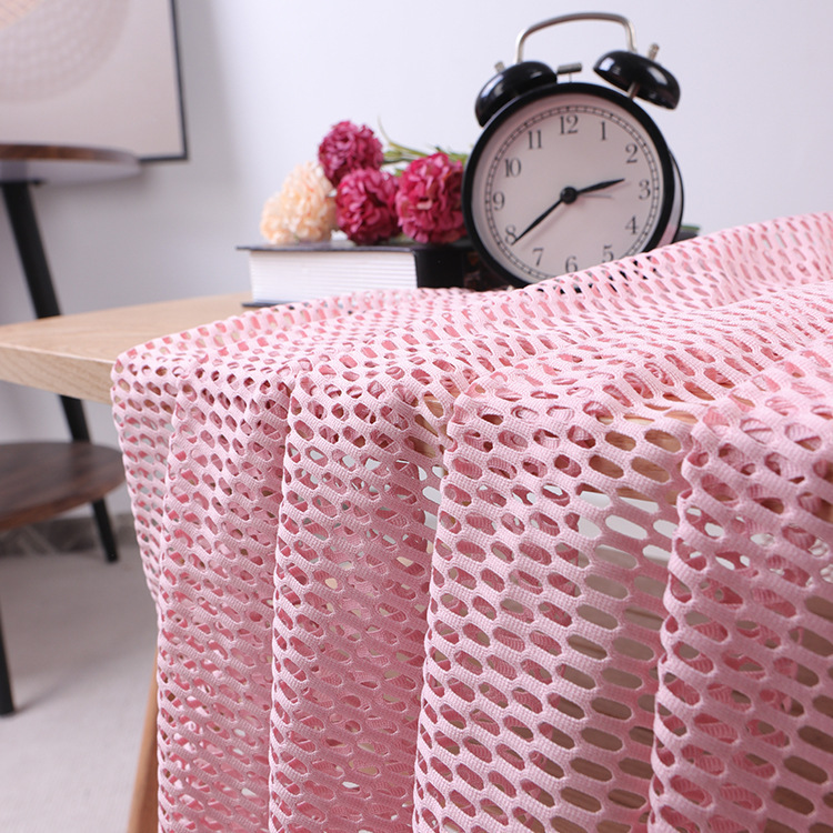 涤纶运动六角网眼布 弹力大网眼网布面料 164g运动服内衬网布