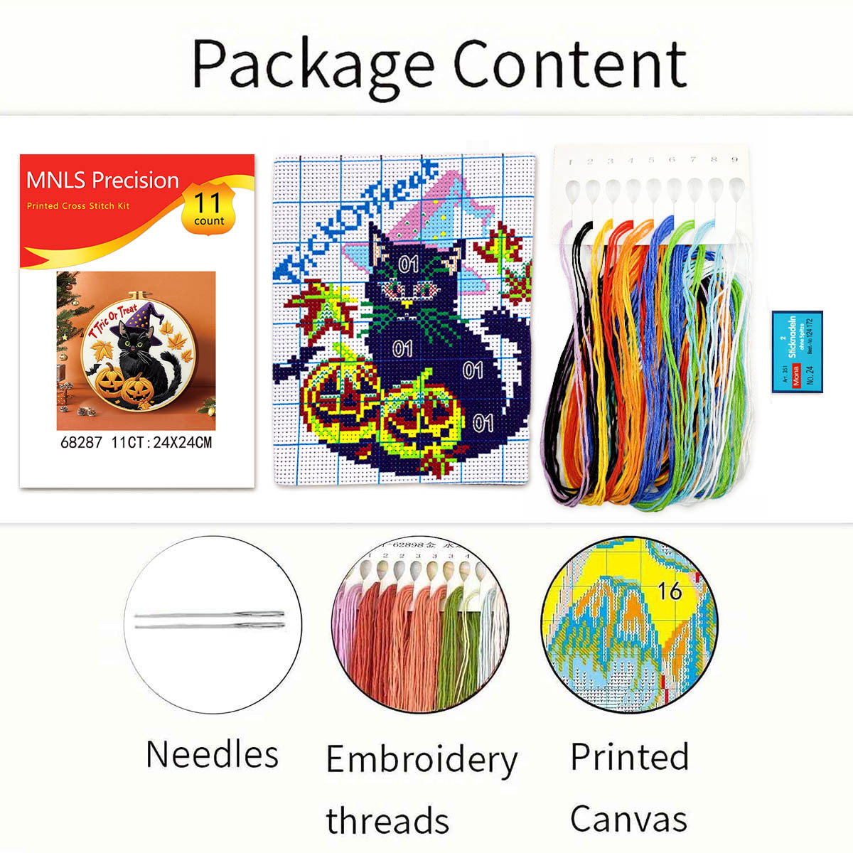 Explosivos transfronterizos limitados Halloween estilo gótico lindo estilo transfronterizo inglés bricolaje punto de cruz introducción