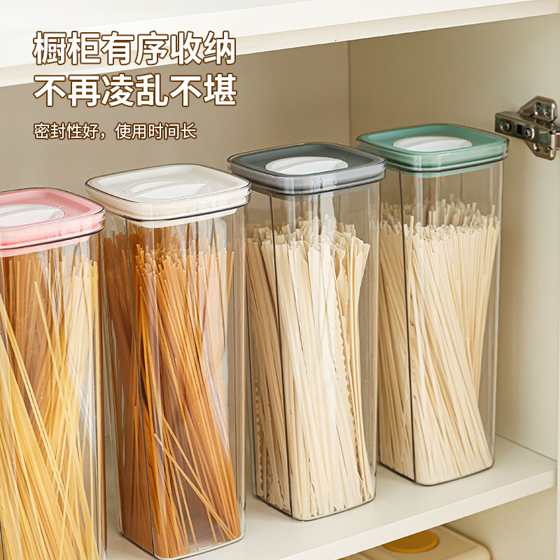 Green - extended airtight container - specifically for storing noodles / 2400ml---30.5*11*11cm