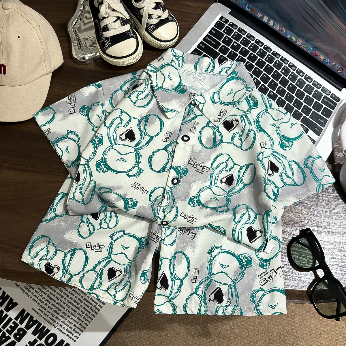 2403 Shirt Suit Spades Bear