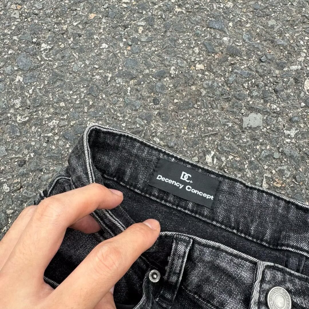 Men's Black Washed Flared Jeans With Fleece Lining - Clean Fit Stretch Denim Pants For High Street Fashion_mkmklike.com