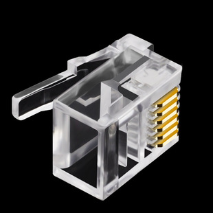 6p6c left crooked head American telephone Crystal Head special telephone equipment telephone line connector