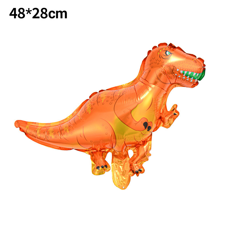Globos de aluminio con diseño de animales de dibujos animados con temática de dinosaurios para decoraciones de fiestas de cumpleaños infantiles image 30