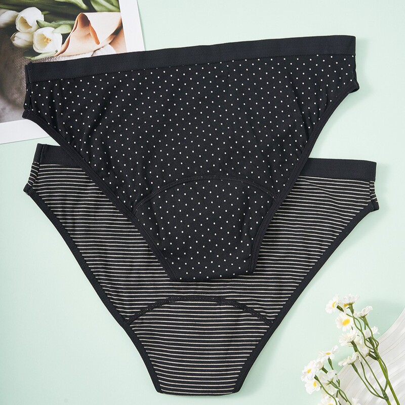 Cross-Border Special Supply of Leak-Proof Menstrual Underwear, 4-Layer Cotton Printed Menstrual Underwear, Women's Menstrual Underwear, Breathable