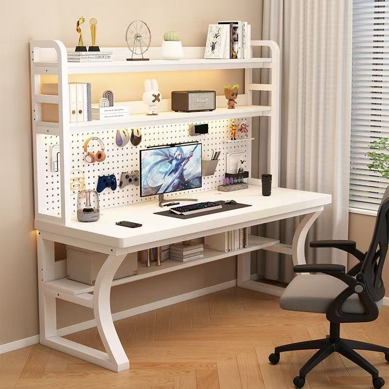 Computer Desk Desk Bookshelf Integrated Bedroom Home Student Combination Hole Writing Desk Study Table Desktop Computer Table