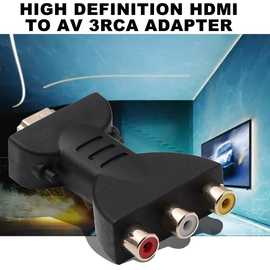 工厂直销HDMI转3RCA红黄白莲花头转换器HDMI转AV转换器3RCA转接头