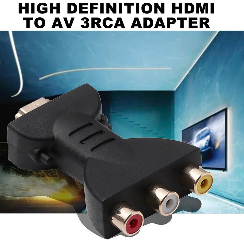 Factory direct HDMI to 3RCA red yellow white lotus head converter HDMI to AV converter 3RCA adapter Factory direct HDMI to 3RCA red yellow white lotus head converter HDMI to AV converter 3RCA adapter