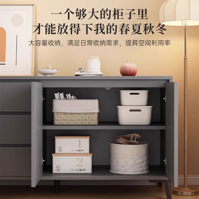 Italiano de lujo ligero dormitorio armario de almacenamiento doméstico sala de estar contra la pared armario de almacenamiento en el cajón de la casa cinco armarios