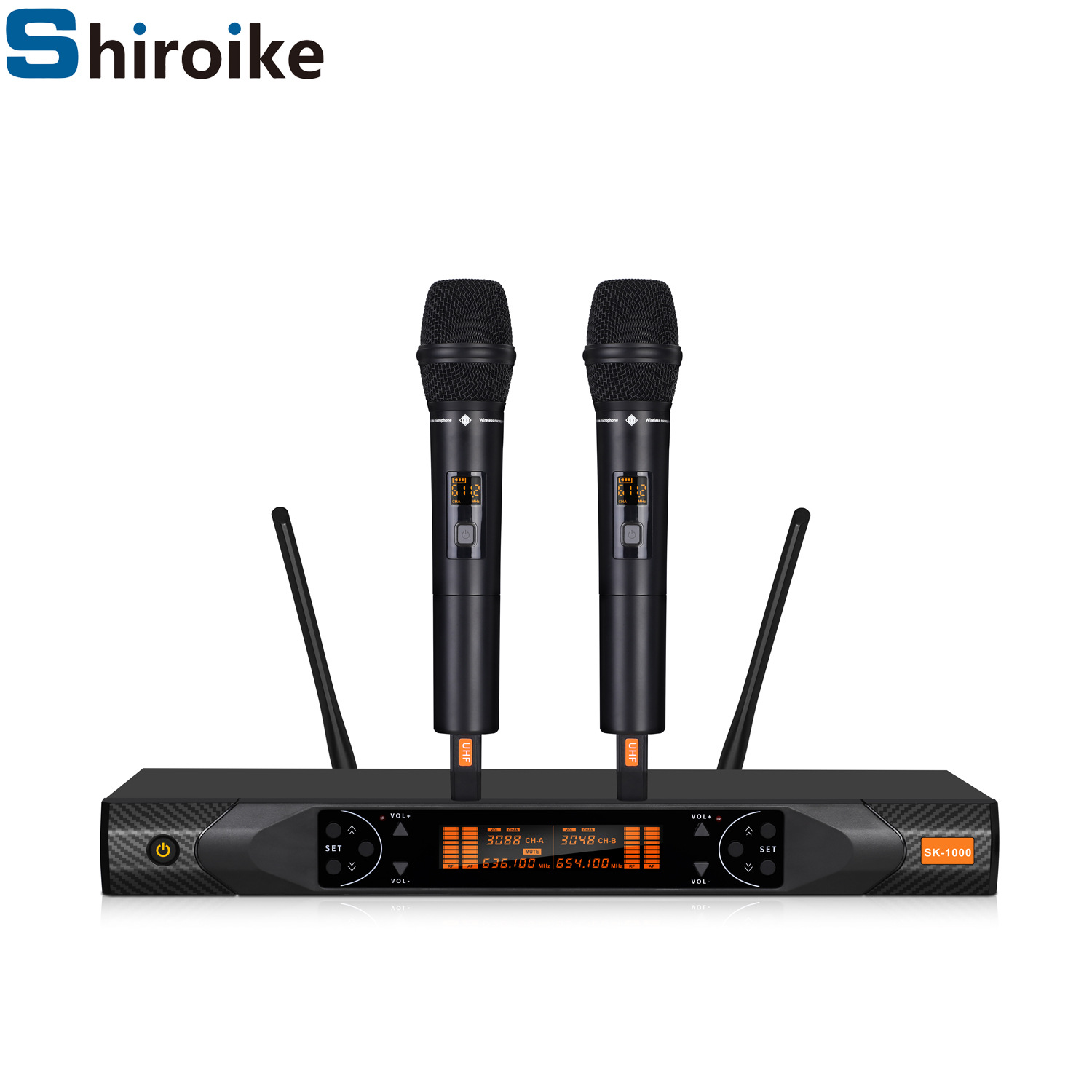 Manufacturer Wholesale One-To-Two Wireless Uhf Stage Performance Microphone Conference High-Definition Microphone Microphone Foreign Trade