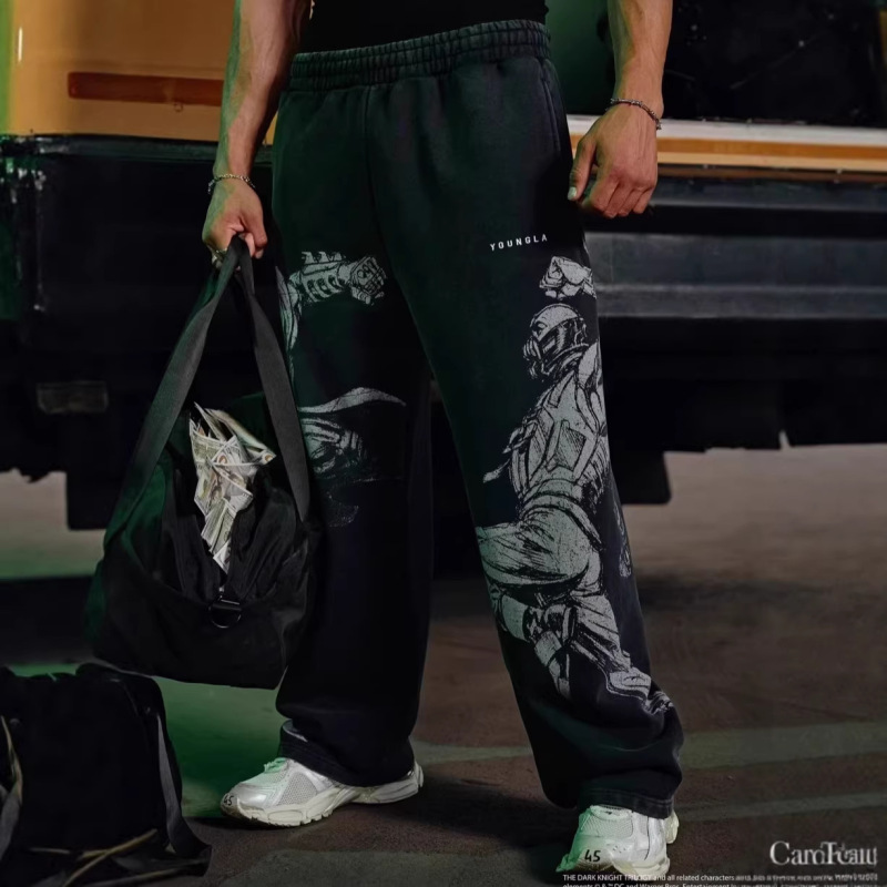 Youngla American-Style Trendy Brand New Men's Sports Pants Jogging Fitness Basketball Training Casual Straight-Leg Long Pants
