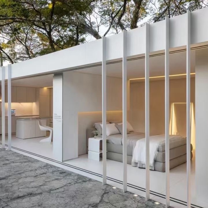 Contenedor Residente Habitación Contenedor Villa Casa de familia al aire libre Hotel Fábrica de cápsulas espaciales Casa móvil Casa de tablero con casa decorada