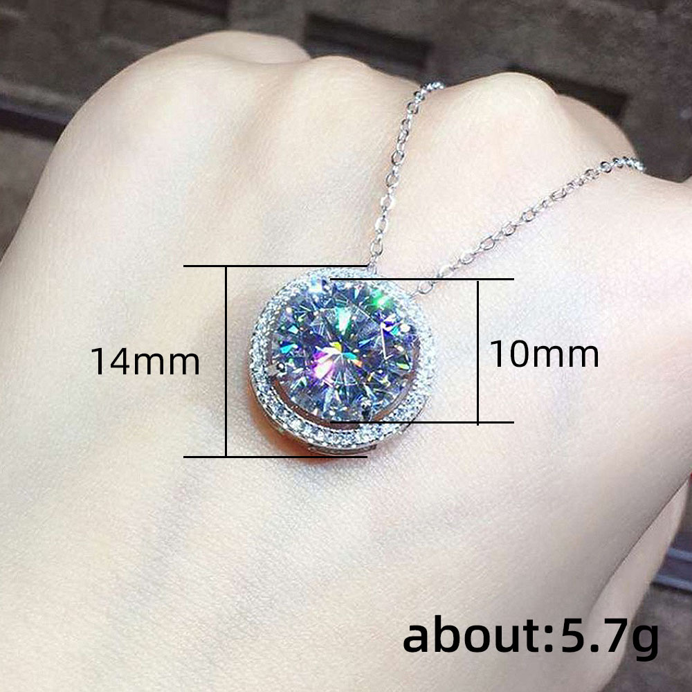 Fashion Round Copper Necklace Plating Inlay Zircon Copper Necklaces