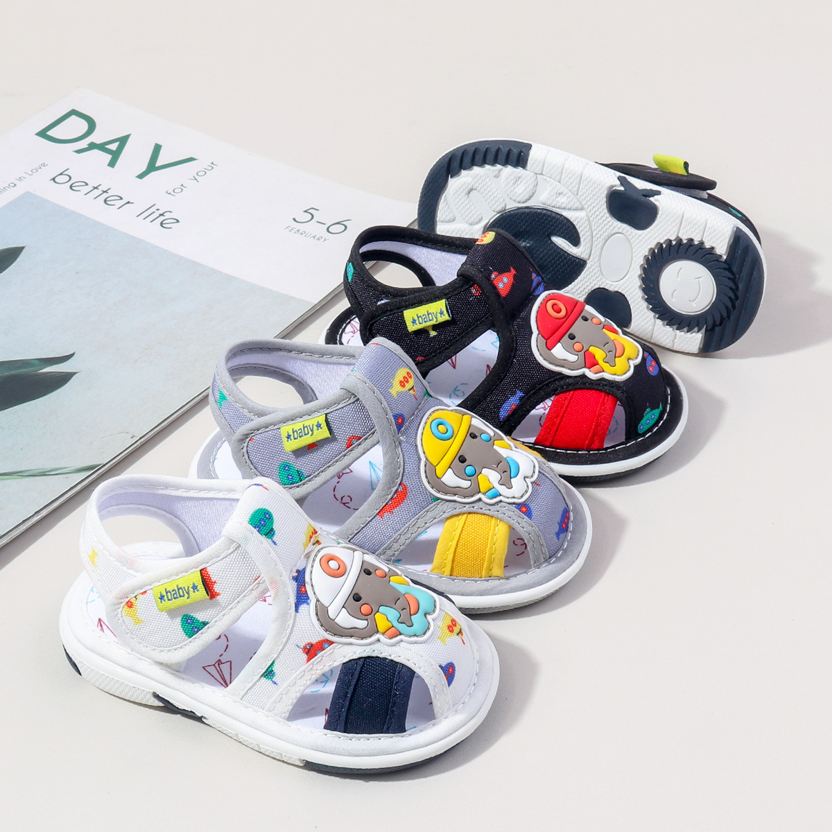 Spring and Summer New Baby Sandals, Elephant Shoes, Handsome Breathable Non-Slip Rubber Sole Shoes 5146