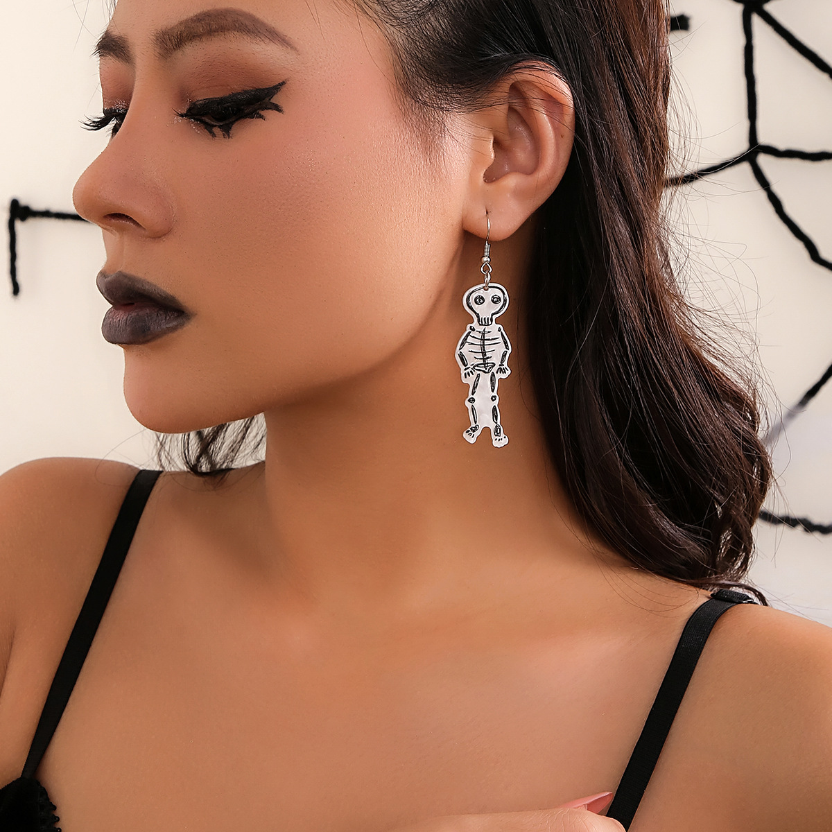 Halloween Party Spooky Witch Punk Earrings Sweet Cool Pumpkin Skull Studs Jewelry Earrings_voghion.com