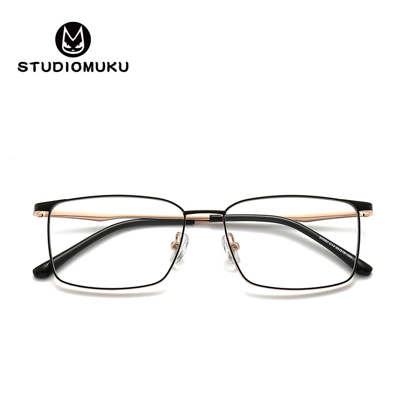 STUDIOMUKU mu fresco gafas marco hombres pueden coincidir miopía lente cara grande marco completo ultra-ligero