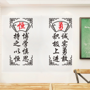 Renzhi Etiquette Letter Campus Culture Slogan Decoration Inspirational Wall Stickers School Classroom Class Appraisal Layout Decoration