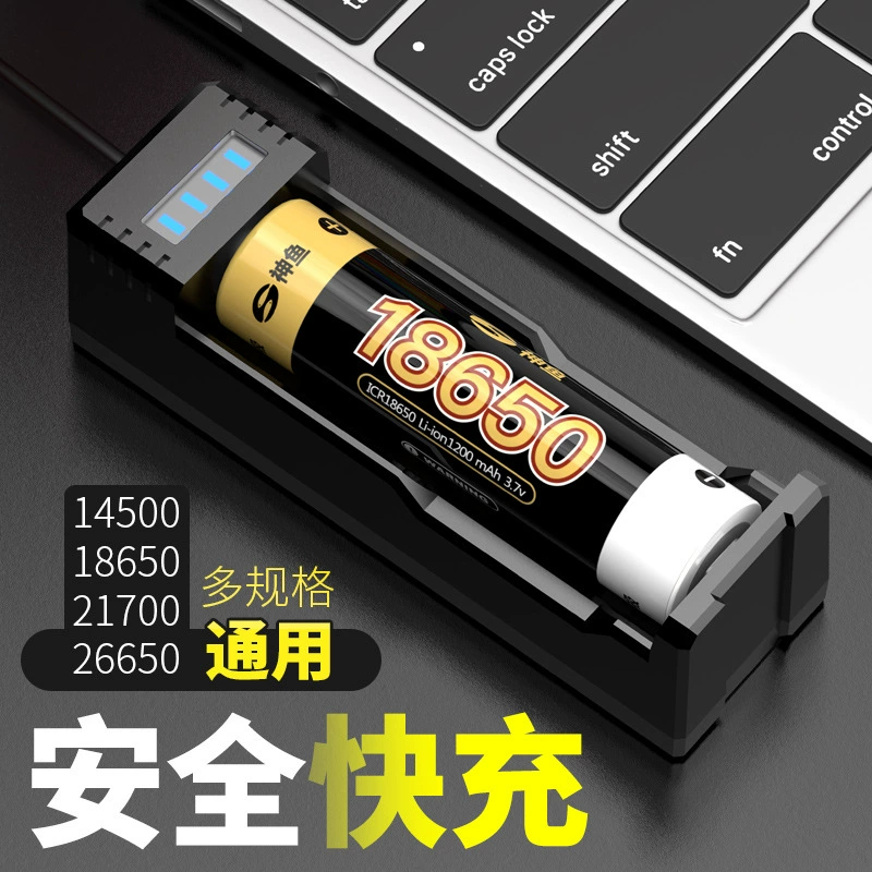 God Fish 18650 зарядное устройство для литиевых батарей 3,7 В/4,2 многофункциональный универсальный фонарик 26650 адаптер