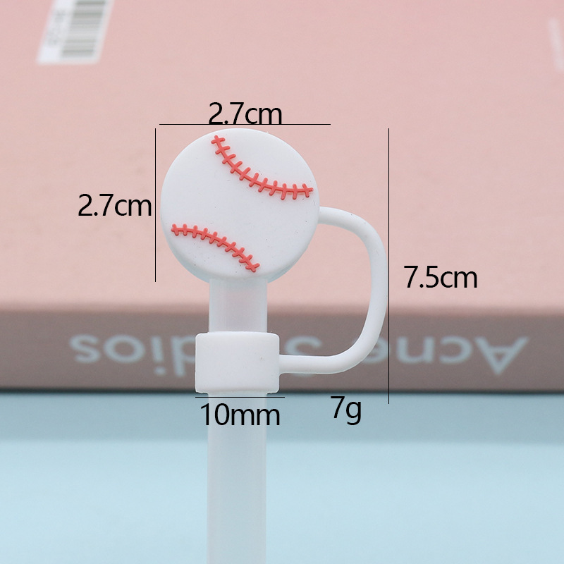 Nueva tapa de pajita de silicona 8-10mm linda muñeca de flores tapa a prueba de polvo se puede reciclar cubierta de pajita transfronteriza