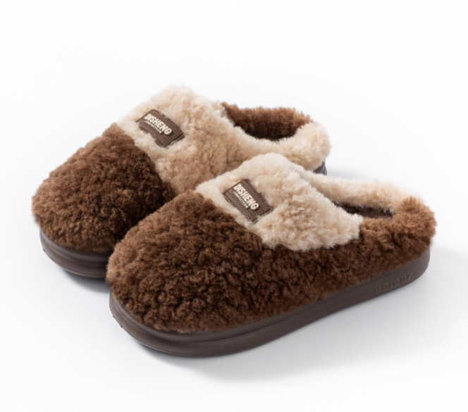 thumbnail image 1 of Nuevas zapatillas de algodón para mujer, Otoño e Invierno 2024, Zapatillas de felpa cálidas para interiores, antideslizantes, con parte inferior gruesa, para parejas, Zapatillas de algodón, 1 of 5