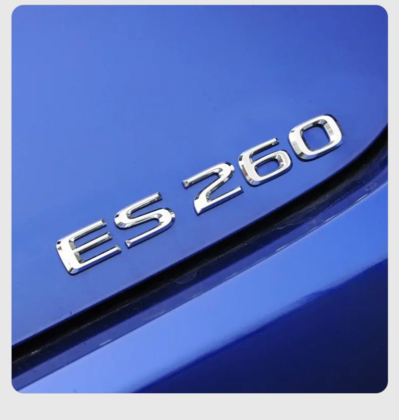 Suitable for Lexus ES260 ES200 car emblem, 300h modification, ES260 rear emblem decoration, metal letter stickers