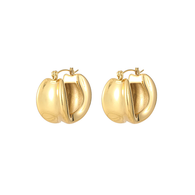 21g Weight Titanium Steel Ear Needle Material Earrings, Ear Studs Classification 1 Pair Quantity Holiday, Street Occasion Titanium Steel Material Geometric Pattern All Seasons Season Women's Gender Plating Design Retro, Commute Style 1 Pair Retro Commute Geometric Plating Titanium Steel Earrings Ear Studs 11