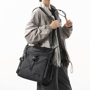2025 New Shoulder Bag Water-repellent Backpack Men's Shoulder Bag Small Crowdsourcing Backpack Large Capacity Men's All-match Shoulder Bag