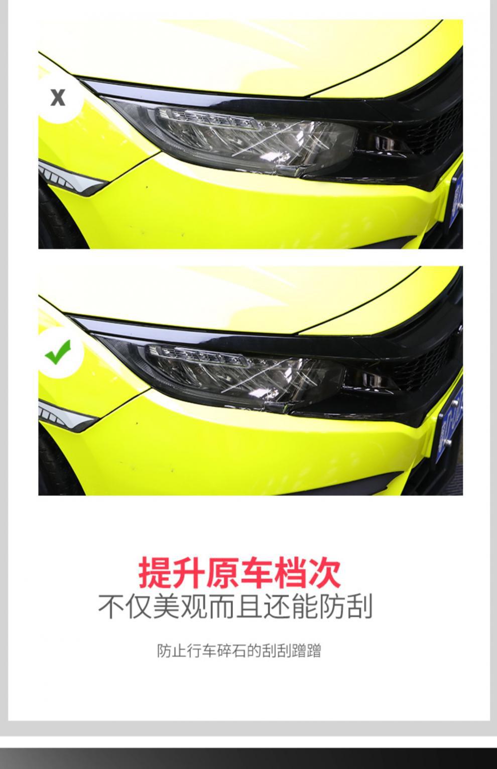 Suitable for Honda light control blackened light film XRV/CRV/URV headlight tail light color change film film Black Samurai car T