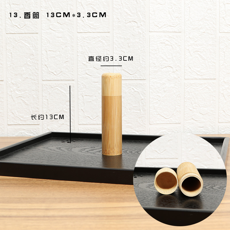 Tetera de bambú tubo de té de bambú tarro de bambú portátil tetera al por mayor lanzamiento ceremonia del té accesorios de almacenamiento productos de bambú